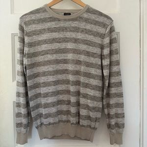 J. Crew Stripe Cotton Crewneck Sweater